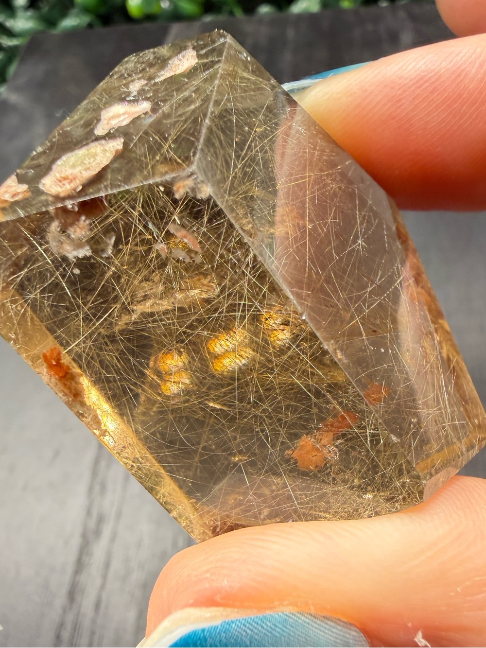 Smoky Rutile With Garden Quartz Freeform - Picture 8 of 12